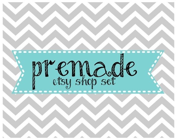 YOU PICK COLORS, Etsy or Facebook premade shop set, facebook cover, business card, etsy storefront Il_570xn