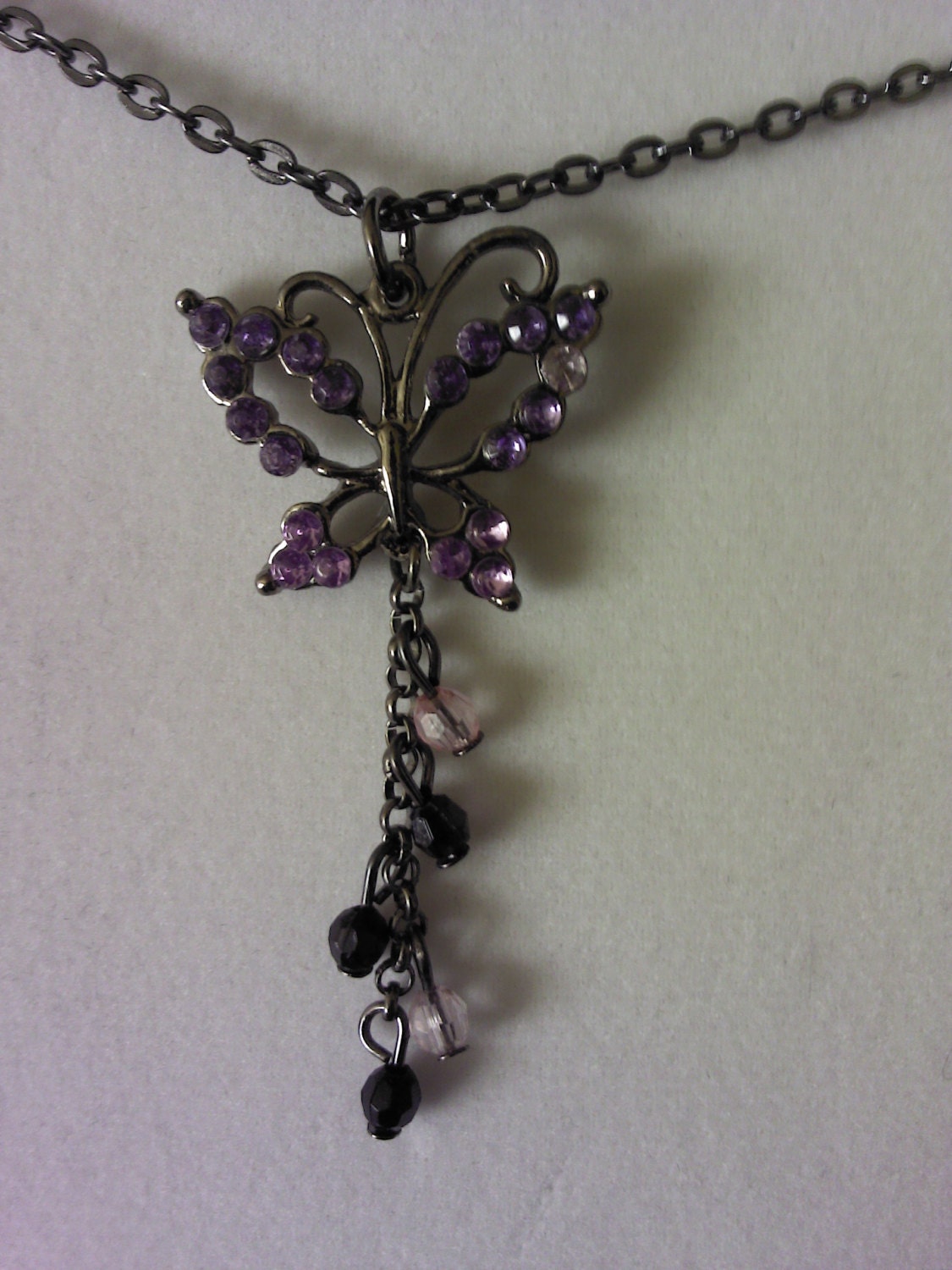 Purple Butterfly Necklace