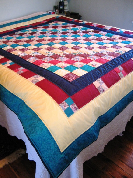 Diagonal Square Block Quilt Full Size