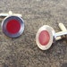 Unique 1 of a kind Formula 1 titanium cufflinks silver & red Honda F1 car parts OOAK