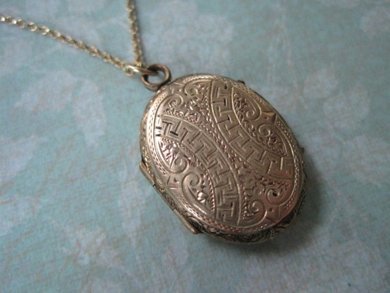 Antique Rose Gold Locket 1800's Very Old Mourning