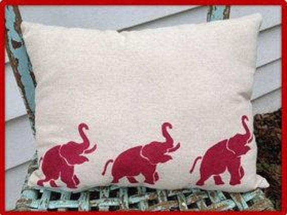 alabama elephant pillow