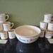 TOM AND JERRY 12 Cups and Punch Bowl Set, Ivory & Gold, Homer Laughlin