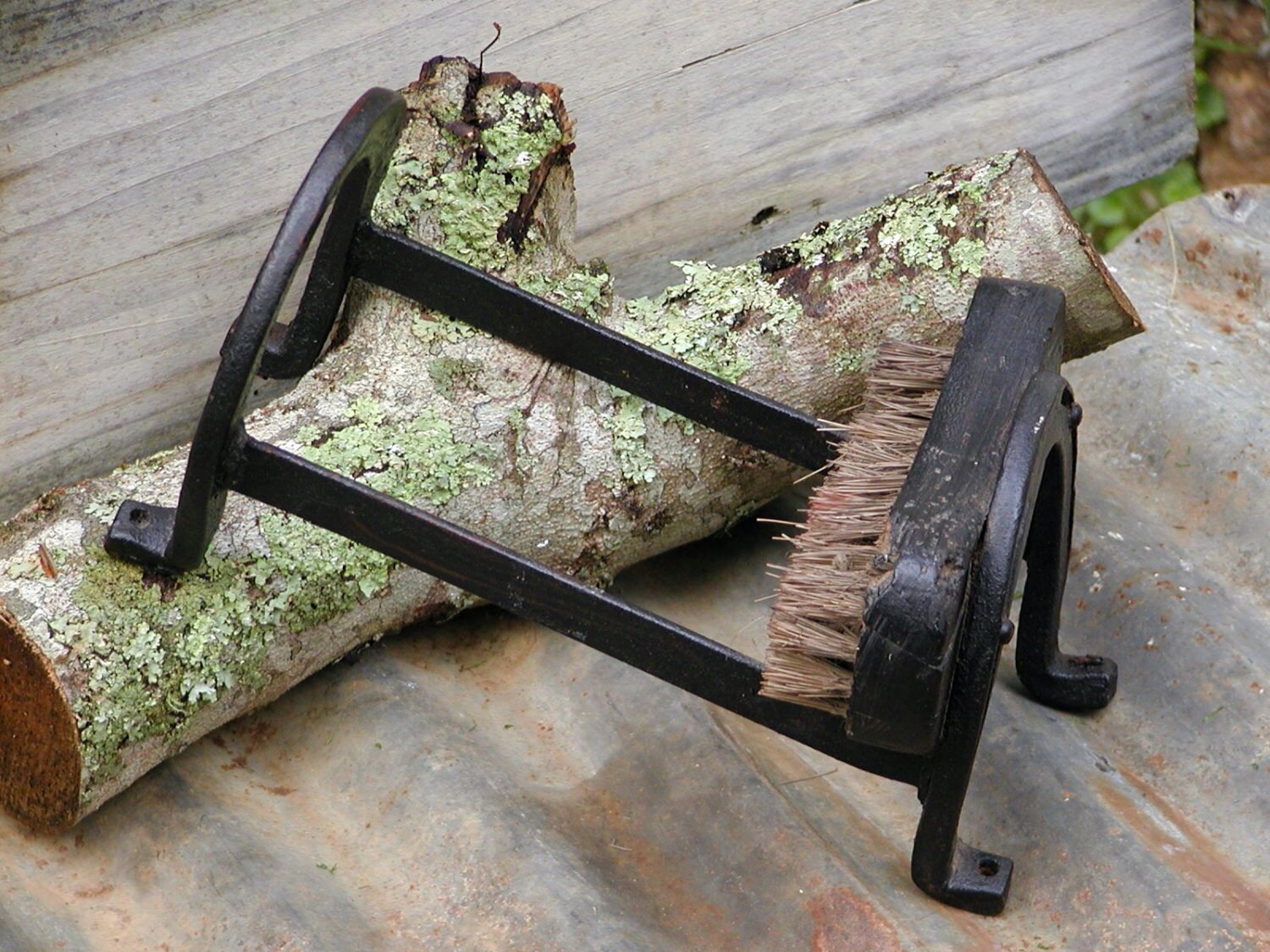 Rustic Cabin Decor Old Boot Scrape Mud Scraper Handmade