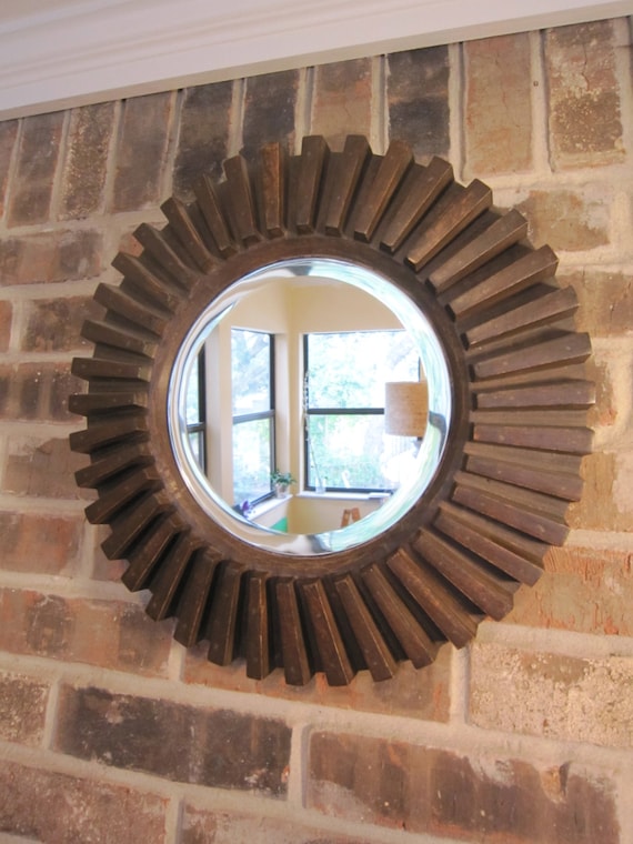 Reclaimed Wood Mirror Round Gear Mirror Sunburst Mirror