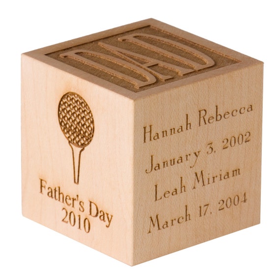 Personalized Father's Day Gift Block Wooden Father's