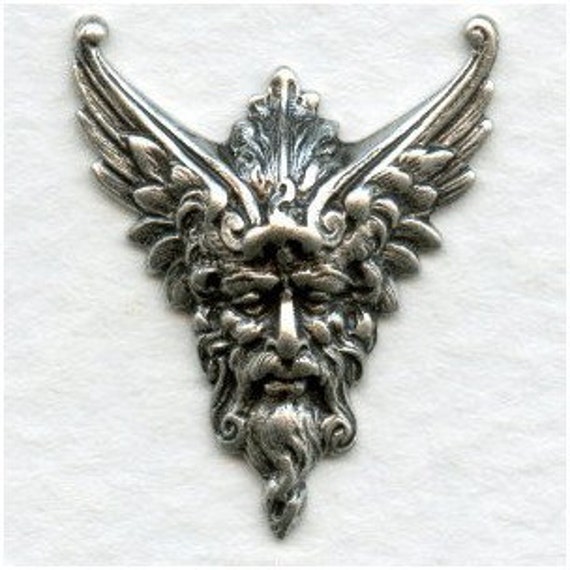 Astraeus God of the Four Winds Sterling Silver Plated Brass