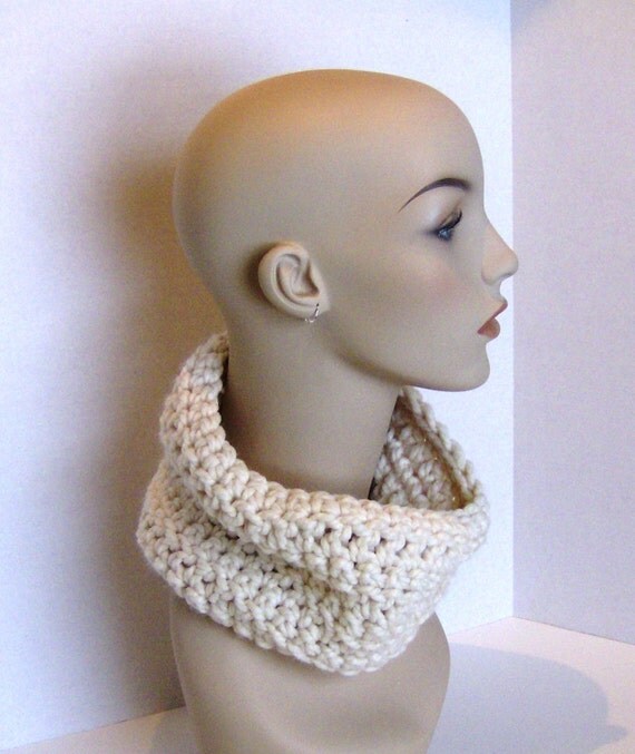 Crochet Pattern Quick and Easy Chunky Crochet Cowl Neck Scarf