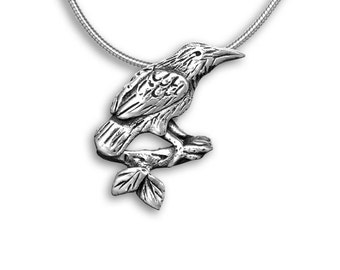 Sterling Silver Raven Pendant