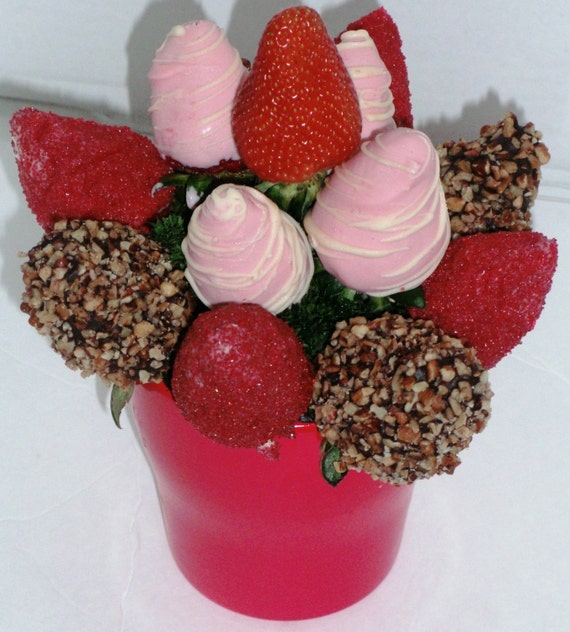 Items similar to Valentine's Day Chocolate Covered Strawberry