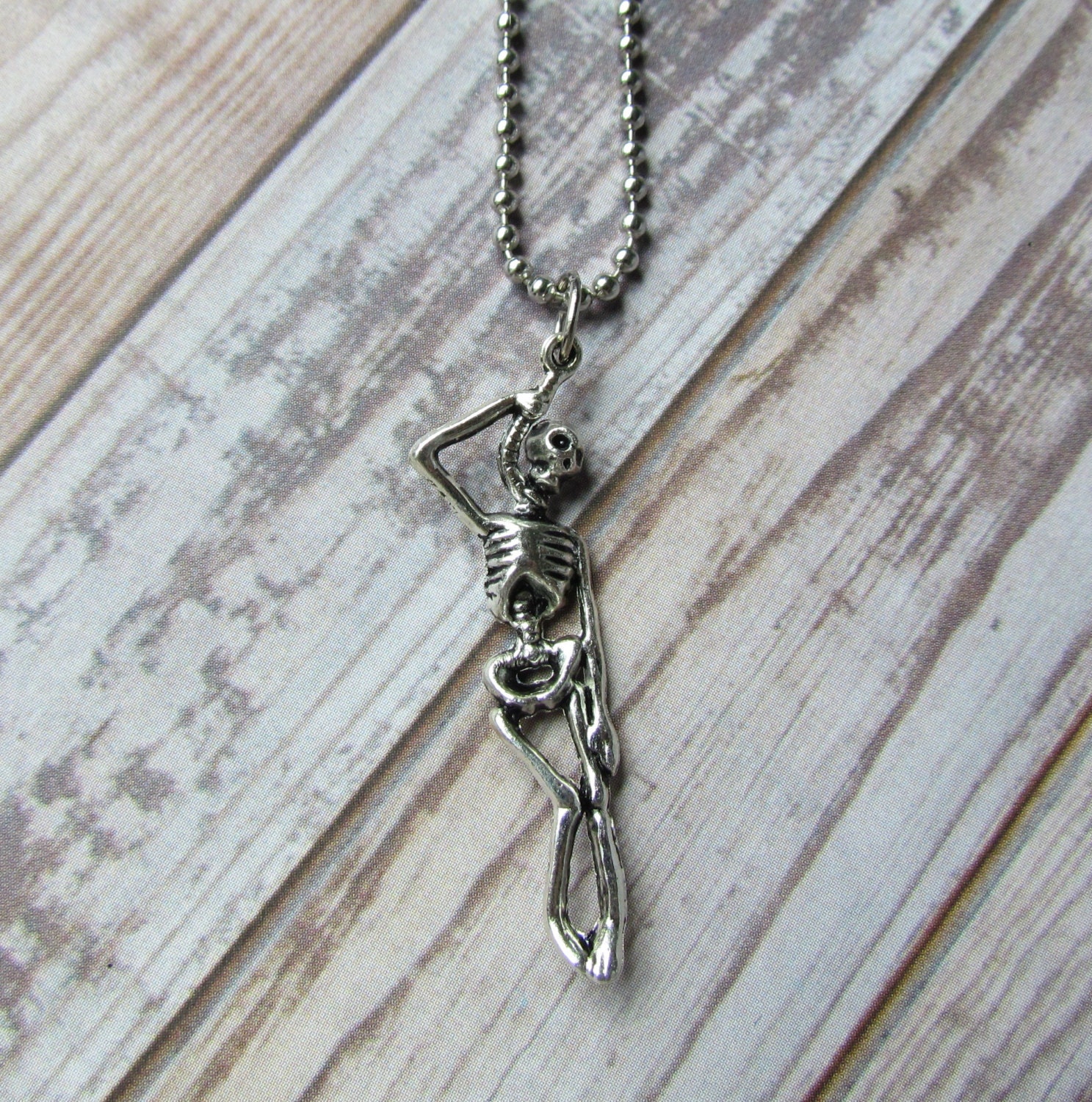 skeleton necklace and pendant set charm necklace by mizzoktober