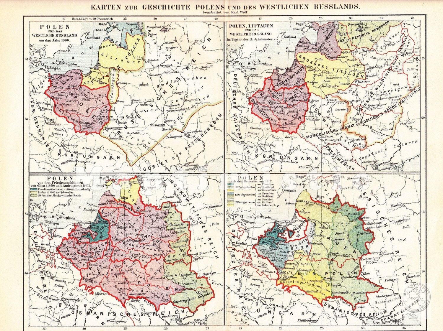 1895 Historical Territories Of Poland And Western By Maptimistic