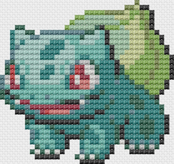 Pokemon Bulbasaur Pattern by GeekChicStitchery on Etsy