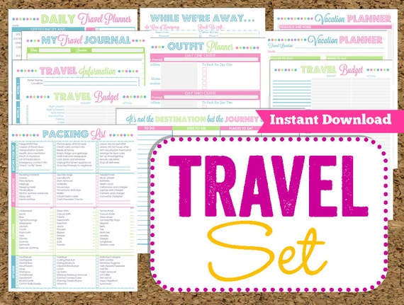 travel diary travel journal template packing list