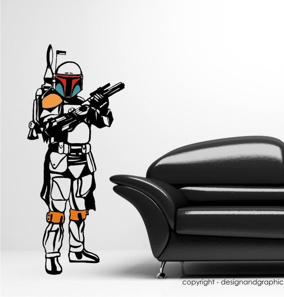 Boba Fett large vinyl wall decal sticker