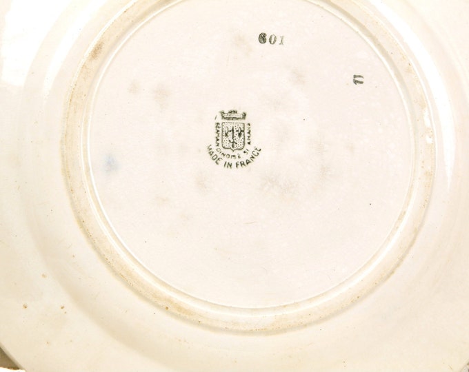 Large Antique Round Art Deco Serving Plate made by St Amand / French Decor / French Country Decor / Vintage Home / Table Ware / Ceramics Large Antique Round Art Deco Serving Plate made by St Amand / French Decor / French Country Decor / Vintage Home / Table Ware / Ceramics