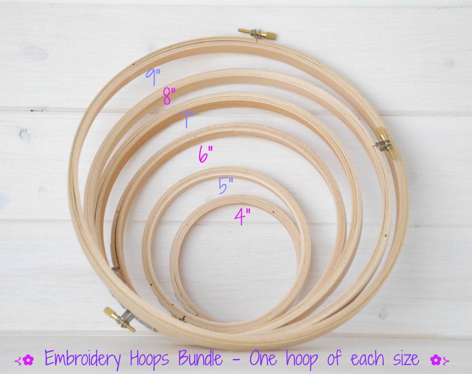 Embroidery Hoops 2pack 4pack or 7pack 3 4