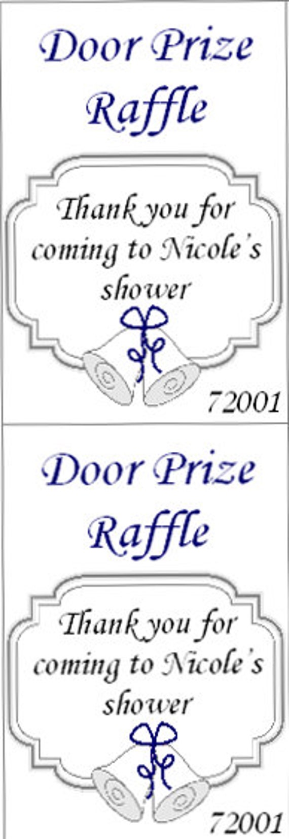 Perforated Bridal Shower Door Prize Raffle Tickets