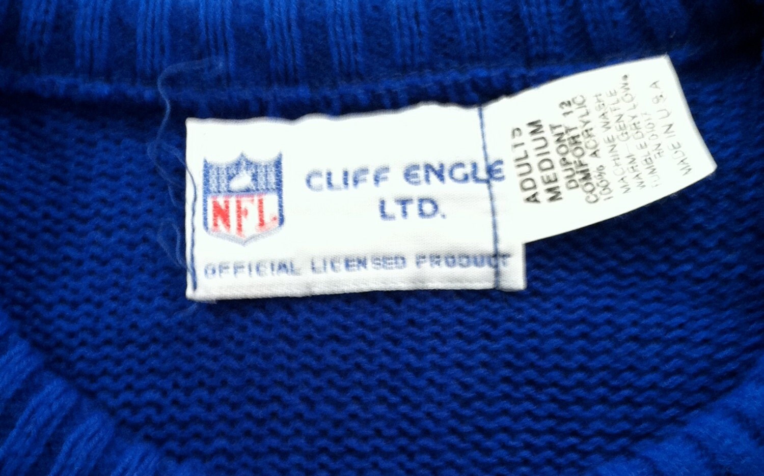 New York Giants 1980s Cliff Engle NFL Sweater Medium vintage