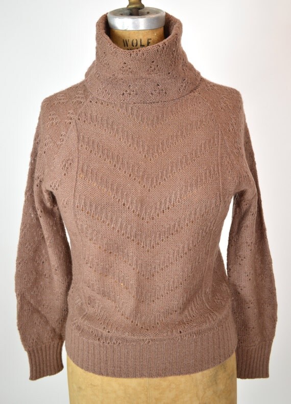 COWL NECK Sweater: Turtleneck Sweater // 1970s by MyrtleBedford