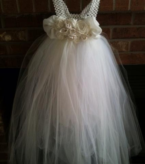 Flower Girl Dress with satin slip available in sizes 24mo.6x