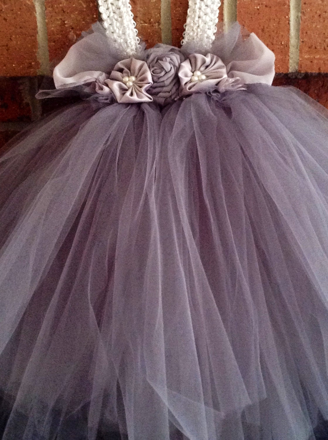Gray Tulle Flower Girl Dress size 24months will make in any