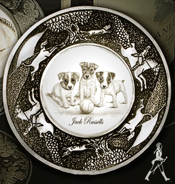 Jack Russell Pups Wine Coaster set of 4