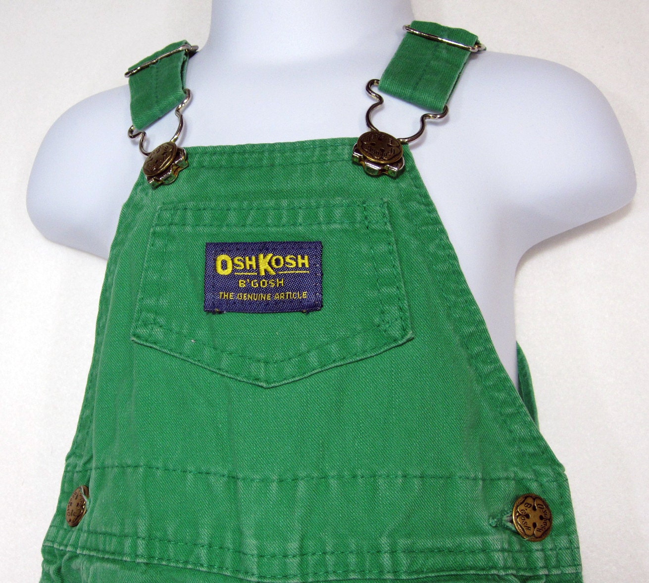 Vintage Green OshKosh B'Gosh Vestbak Overalls kids