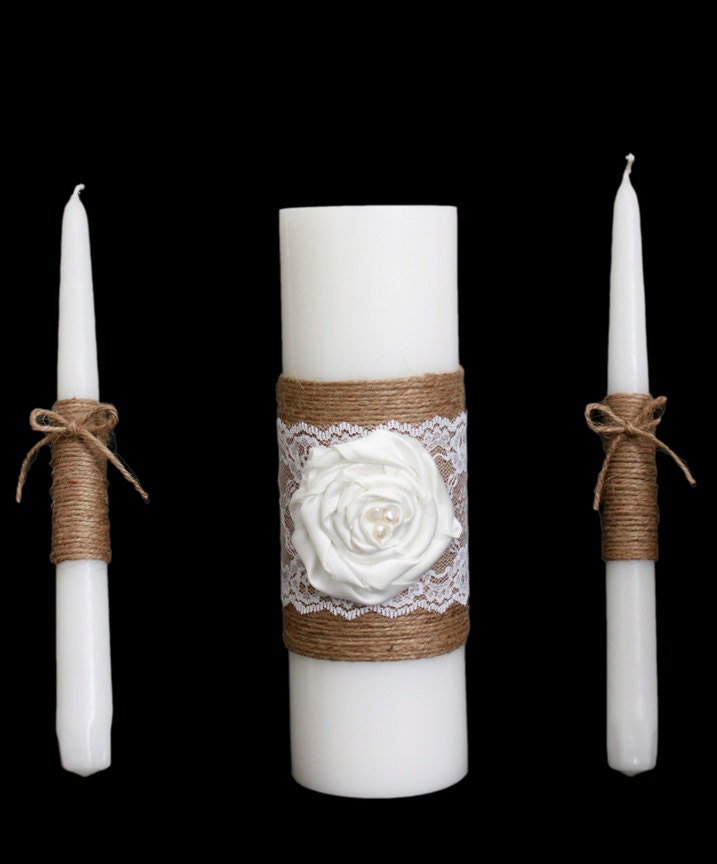 Rustic Wedding Candles 5