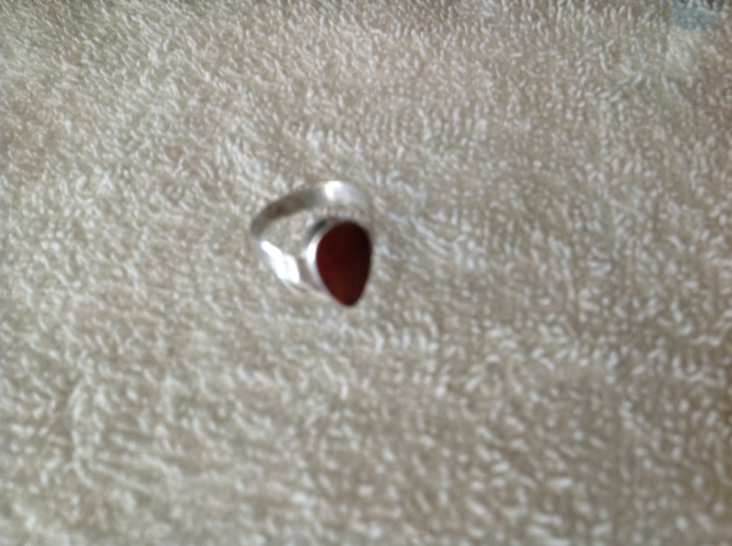 Vintage Sterling Silver Ring with Rust color center Stone