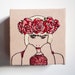 Embroidery Art: 'Olivia' 4x4inch by Cheese Before Bedtime