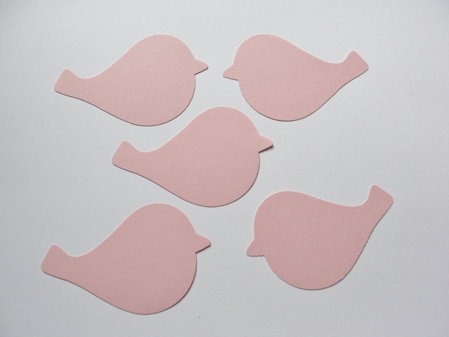 Pink Bird Paper Cut Outs Cutouts Wedding Baby Shower Die Cuts
