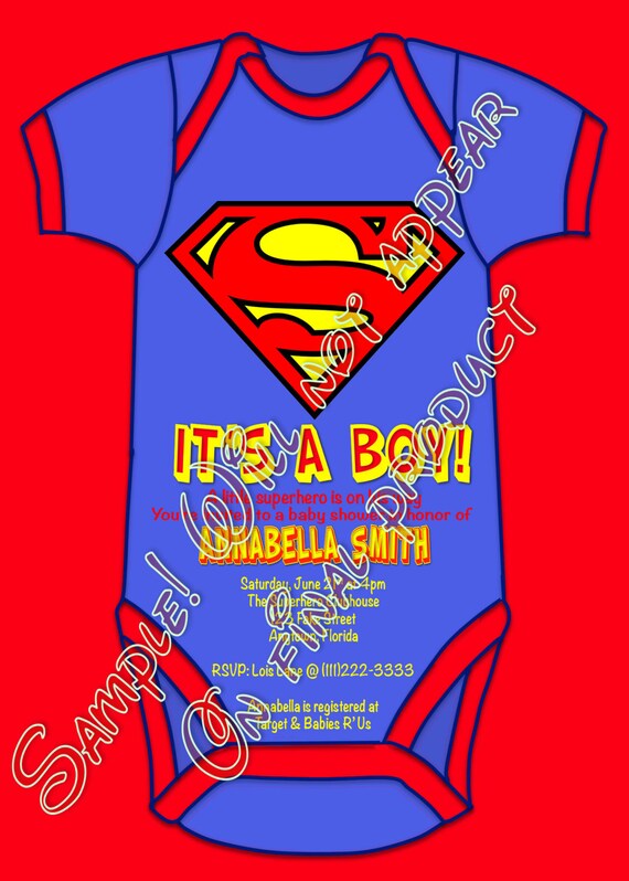 Superman Baby Shower Invitations 5