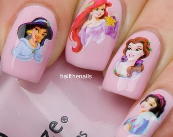 Nail WRAPS Nail Art Water Transfers Decals - Disney Princesses YD022