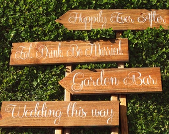 Personalized Wedding Signs - Custom Set of 4 mix and match WS-76