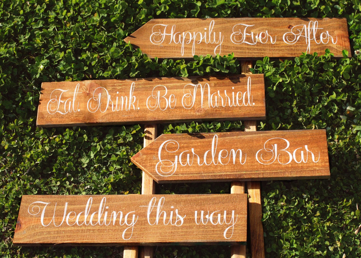 Personalized Wedding Signs Custom Set of 4 mix and match