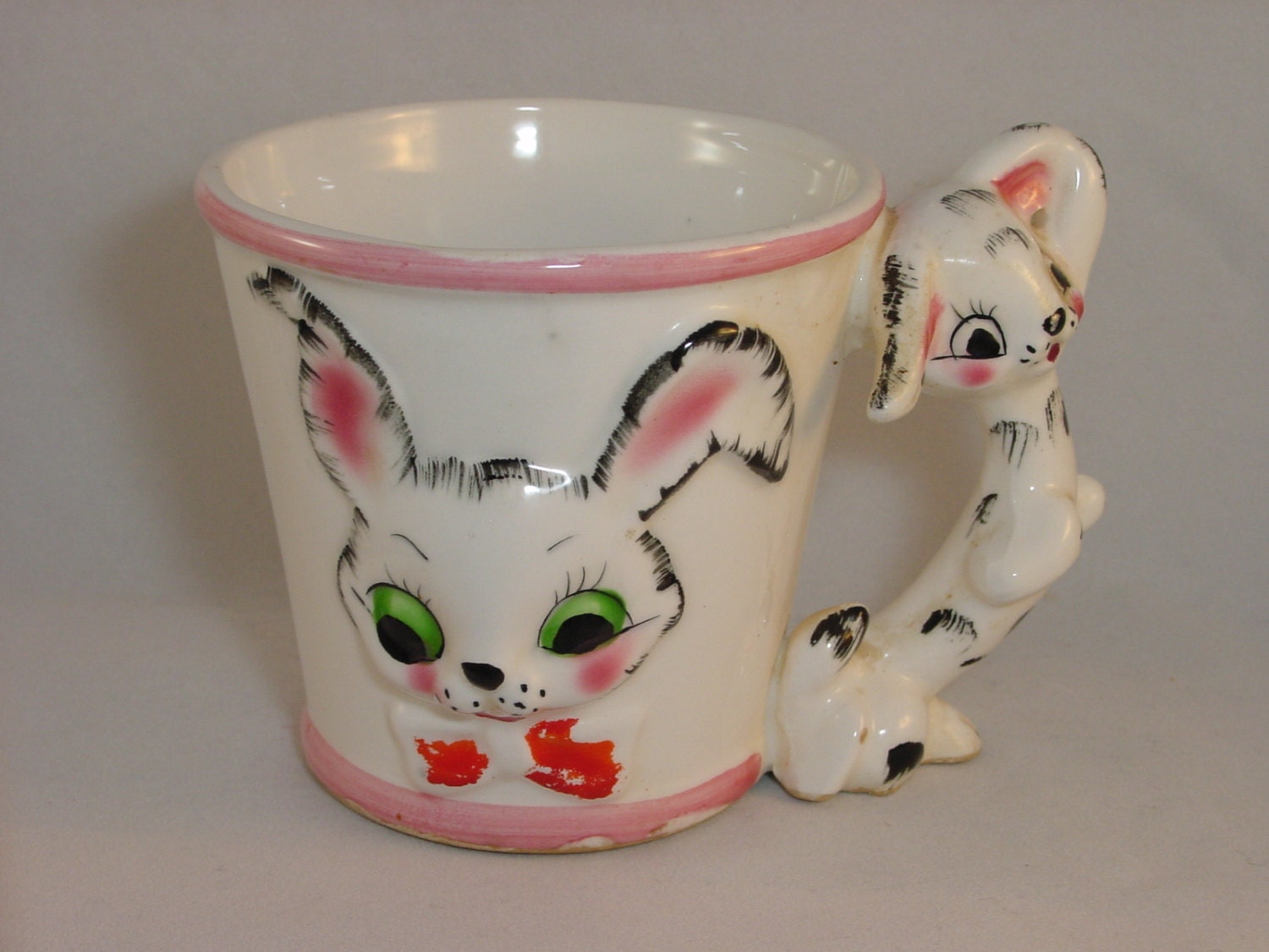 Vintage Ceramic Children's Bunny Rabbit Milk Cup Mug
