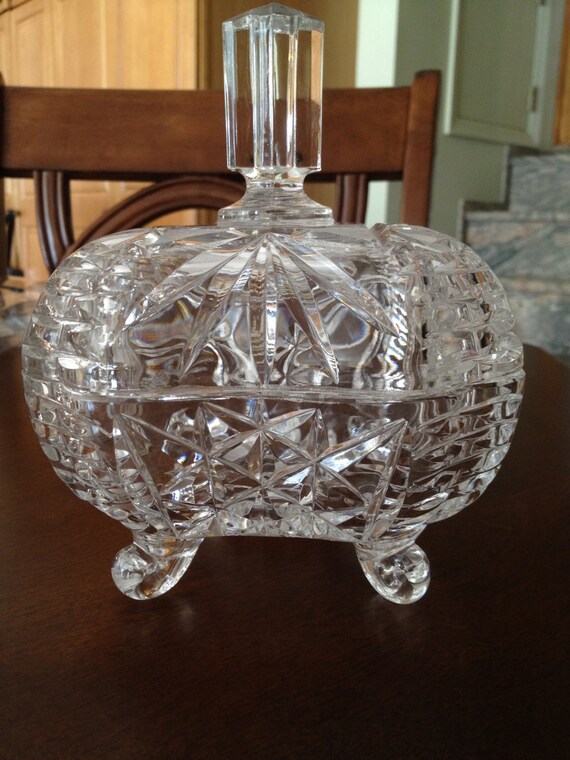 Crystal covered Candy Dish footed
