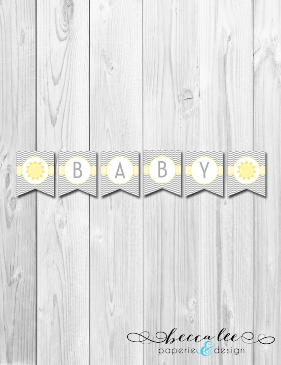 INSTANT DOWNLOAD - You Are My Sunshine Baby Shower Banner - DIY - Printable Il_570xn