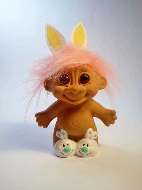 Vintage Naked Bunny Troll Doll by Russ by LazyMermaidVintage