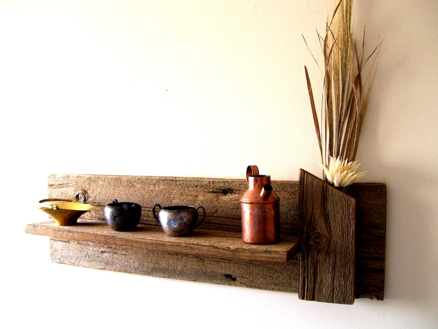 Single Shelf Rustic Wood Living Room