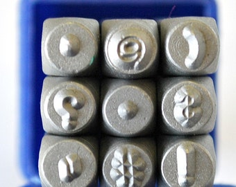 Punctuation Metal Stamp Set- 9 Piece- Steel Stamps- Great For All Metal and Jewelry Design Work- SGCH-PUN