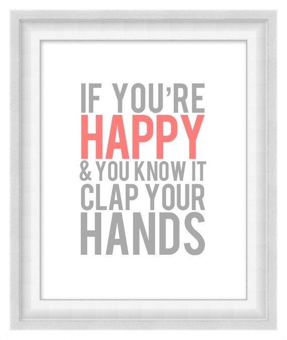 Items similar to Printable Poster - If You're Happy & You Know It ...