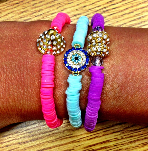 Items similar to Neon Bling Arm Candy Set on Etsy