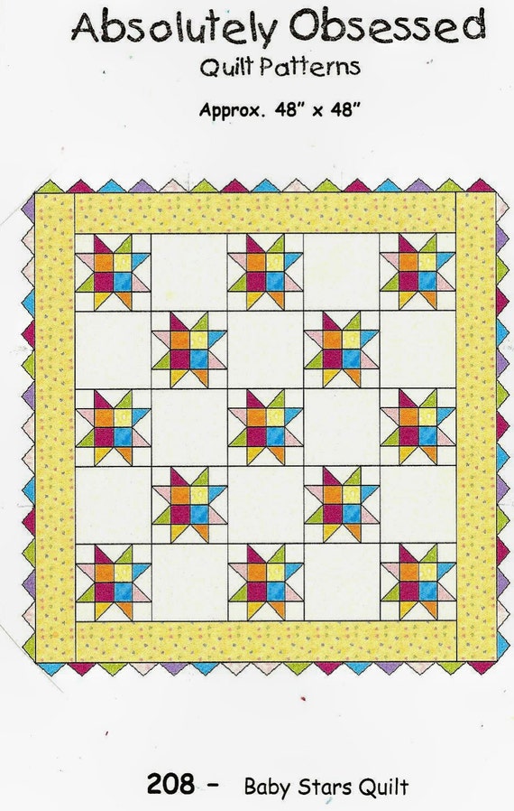 beginner for tips quilters Pattern Quilt Stars by on AbsolutelyObsessed ONLY Etsy Baby