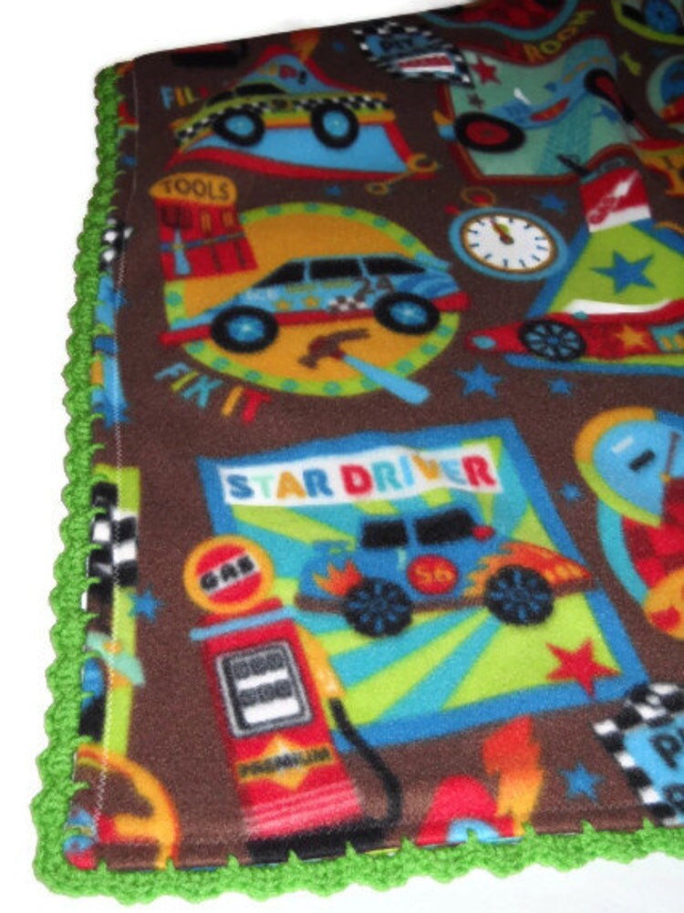 Fleece Nascar BlanketHot Wheels by BabyBlanketsAndETC on Etsy
