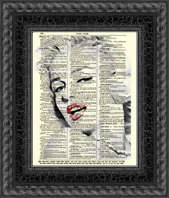Items similar to Marilyn Monroe Art Print, Marilyn Monroe Classic Pose ...