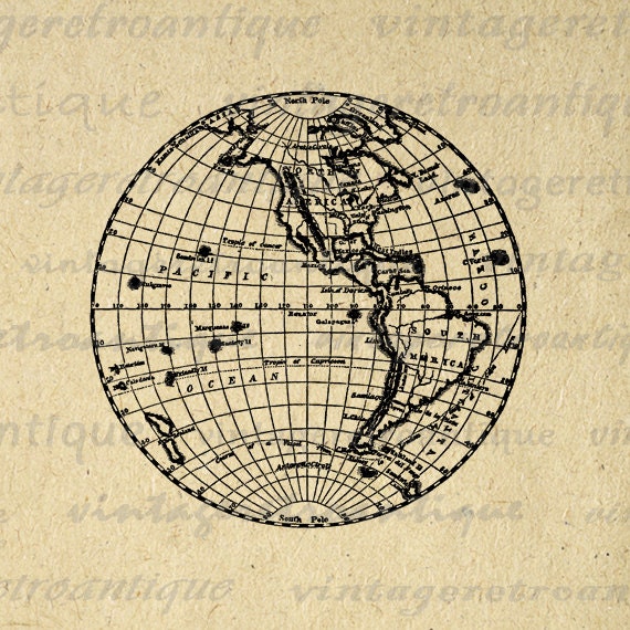 vintage globe clipart - photo #50