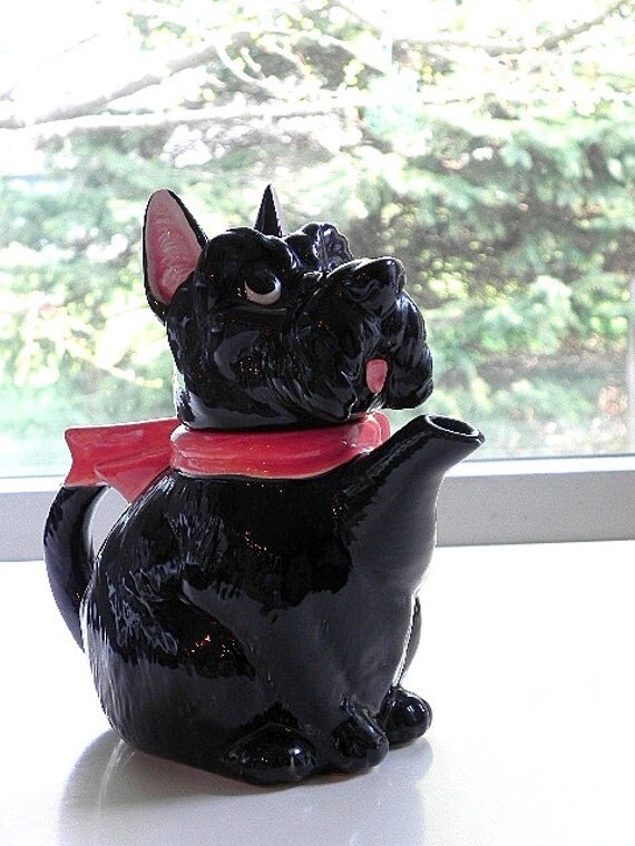 Vintage Scottie Dog Teapot Ron Gordon Designs 1984