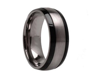 tribal titanium wedding rings